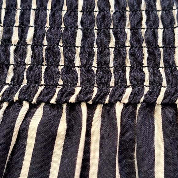 RICKI'S smocked dress Sz 6 MAXI DRESS cold shoulders COTTAGE COASTAL ROMANTIC - Picture 3 of 10